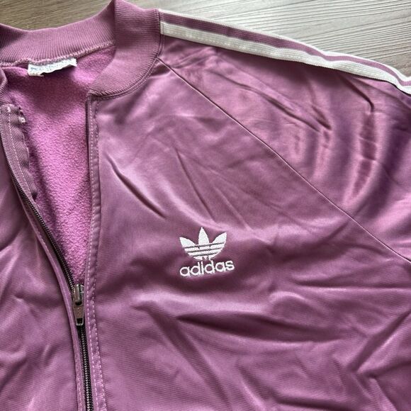 VTG 80s Adidas ATP Keyrolan Track Jacket Men's M Plum Purple Trefoil RARE - Picture 4 of 10